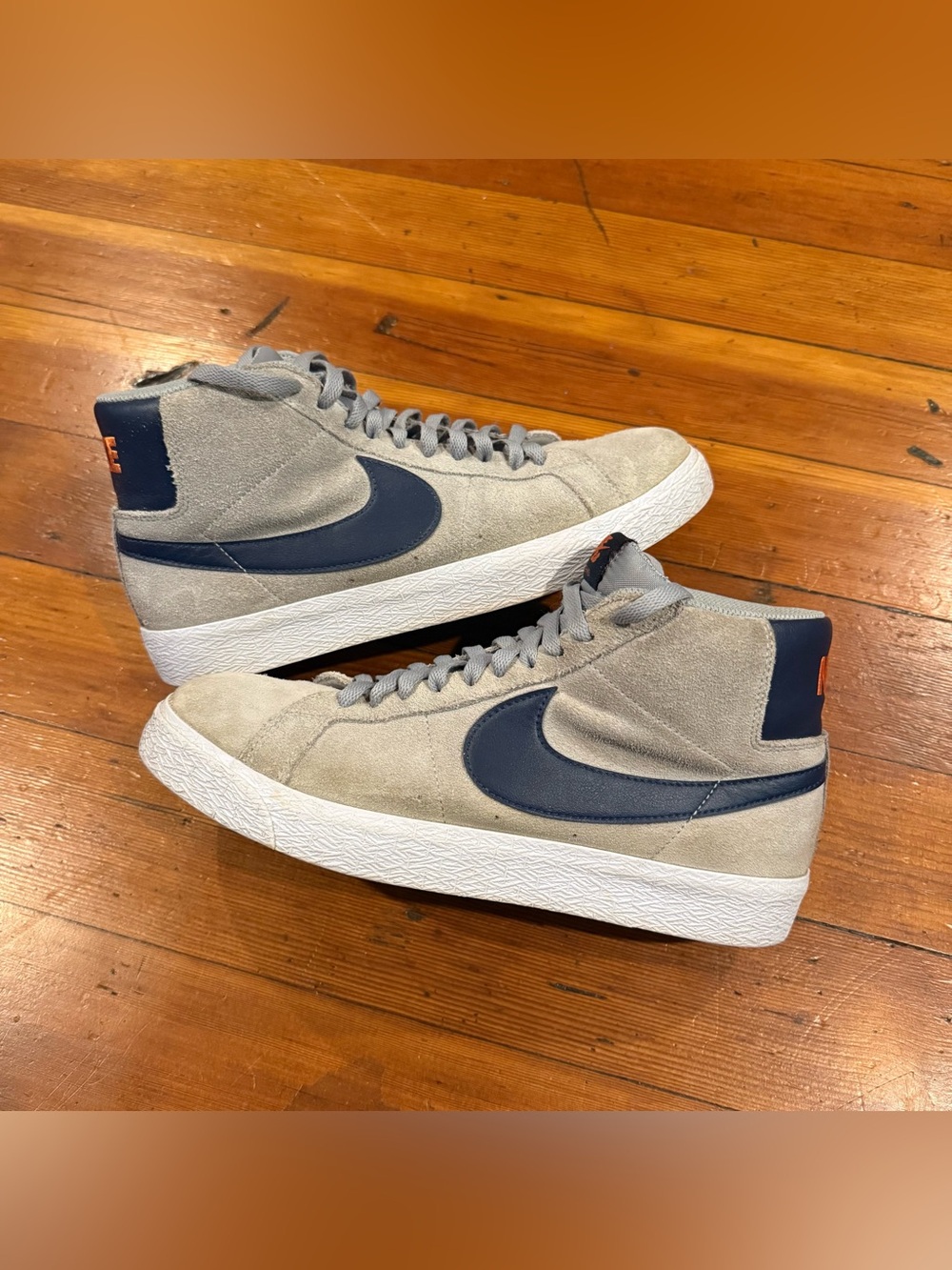 👟 Nike SB Zoom Blazer Mid 'Wolf Grey / Midnight Navy size US 8